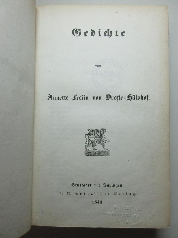 14 L 422 : Gedichte (1844)