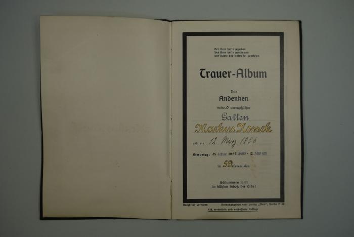  Trauer-Album. (1915)