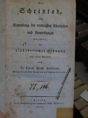 Ki 490 : Der Scheintod, oder Sammlung der wichtigsten Thatsachen und Bemerkungen darüber (1808)