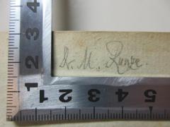 - (Kunze, M.), Von Hand: Berufsangabe/Titel/Branche, Autogramm; 'Dr. M. [K]unze'. 