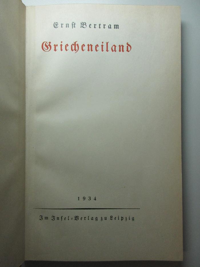 14 L 398 : Griecheneiland (1934)
