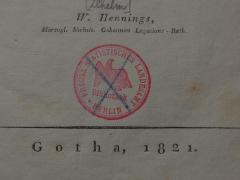 - (Preußisches Statistisches Landesamt. Bibliothek), Stempel: Name, Ortsangabe, Abbildung; 'Preuss. Statistisches Landesamt Berlin Bibliothek'. 