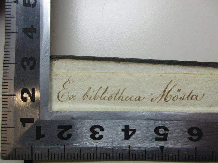 - (Österreichische Staatsarchiv MÖStA), Von Hand: Exlibris, Name, Notiz; 'Ex bibliotheca Mösta'. ;14 L 717&lt;*&gt;-1 : Sämmtliche Gedichte (1829)