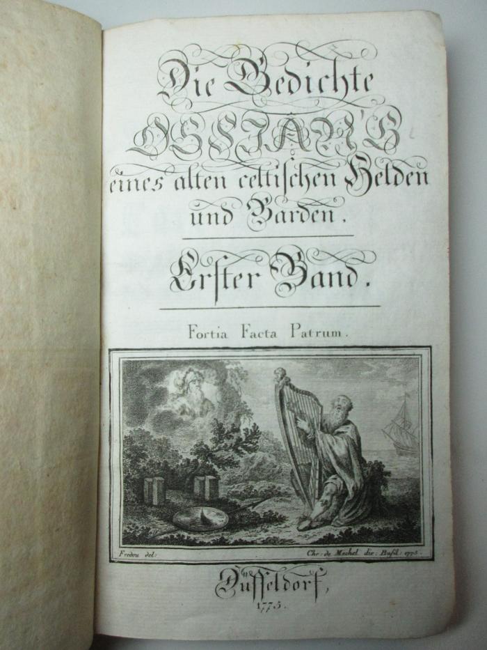 14 M 460-1 : Die Gedichte Ossian's eines alten celtischen Helden und Barden (1775)