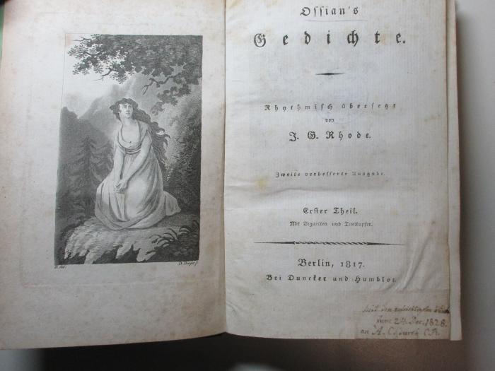 14 M 517&lt;2&gt;-1 : Ossian's Gedichte = Poems (1817)