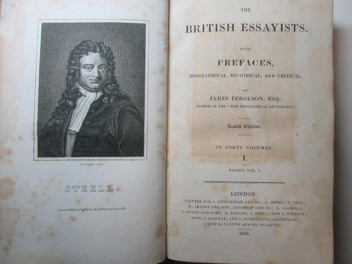 14 M 250&lt;2&gt;-1 : The British essayists : with prefaces, biographical, historical, and critical : in forty volumes (1823)