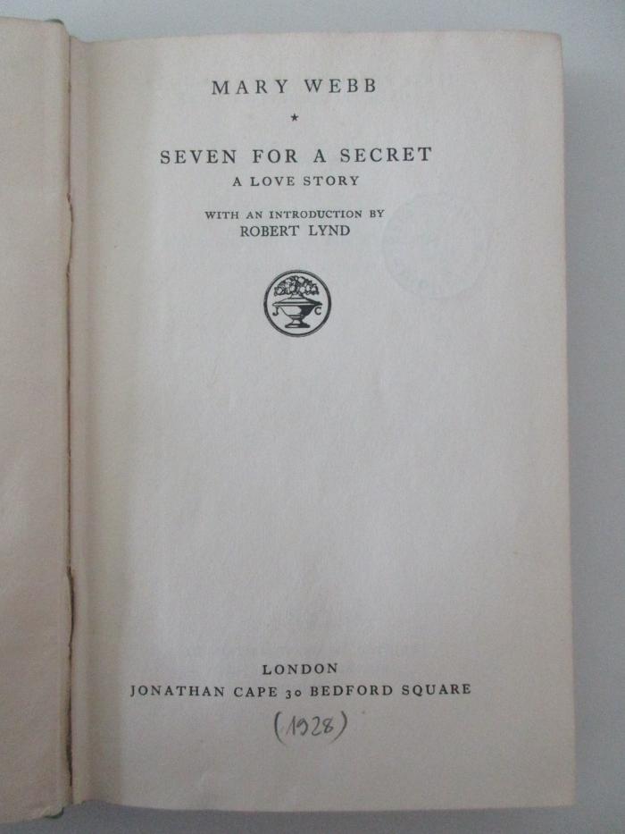 14 M 861 : Seven for a secret : a love story (1928)
