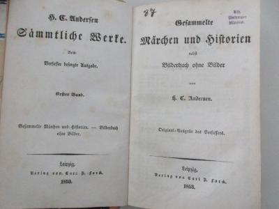 14 Q 1/1 : Gesammelte Märchen und Historien nebst Bilderbuch ohne Bilder (1853)