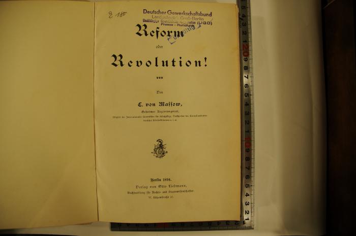 SA 979 : Reform oder Revolution!  (1894)
