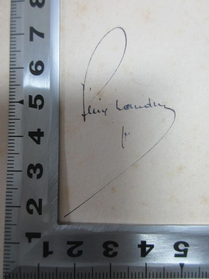 -, Von Hand: Autogramm; 'Eline [H]andiy';15 F 277 : Henri V (1931)