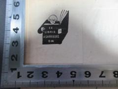 - (Garrigues, A.), Etikett: Exlibris, Initiale, Abbildung; 'Ex
libris
A. Garrigues
D M'. 