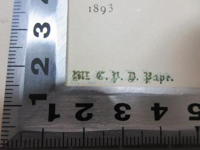 - (Pape, [?]), Stempel: Name, Initiale; '[?] Pape.'. ;15 G 690 : Montaigne : l'homme et l'oeuvre. 2 planches hors texte et 80 gravures dans le texte (1893)