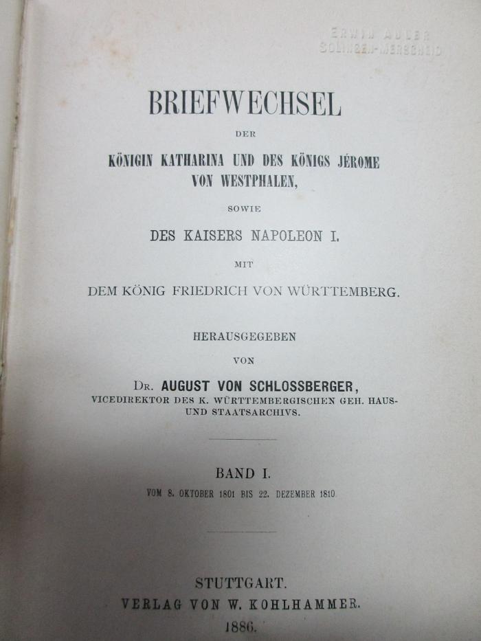 15 F 842-1 : Vom 8. Oktober 1801 bis 22. Dezember 1810 (1810)