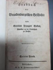 15 F 541-3 : Handbuch der brandenburgischen Geschichte (1791)