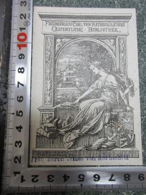 15 H 90&lt;*&gt; : Histoire de la peinture en Italie (1854);- (Freiherrlich Carl von Rothschild`sche öffentliche Bibliothek), Von Hand: Exlibris, Name, Abbildung; 'Freiherrlich Carl von Rothschild'sche 
Öffentliche Bibliothek
Geschenk von'.  (Prototyp);- (Rothschild, Frau Baron James von), Stempel: Name; 'Frau Baron James von Rothschild'.  (Prototyp)