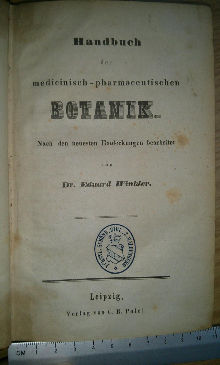  Handbuch der medicinisch-pharmazeutischen Botanik (1850)