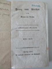 18 L 65-1 : Franz von Werden, ein Roman (1802)
