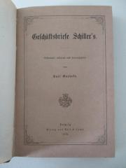 18 L 33 : Geschäftsbriefe Schiller's (1875)