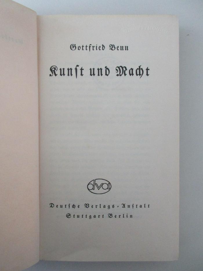 18 L 393 : Kunst und Macht (1934)