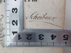 - (Scheibner, Hans), Von Hand: Autogramm; 'Scheibner'. 