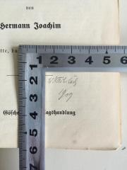- (Nachstädt, Wilhelm ), Von Hand: Name, Datum; 'W Nachstädt 1909'. 