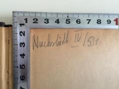 - (Nachstädt, Wilhelm ), Von Hand: Name, Nummer; 'Nachstädt IV/531'. 