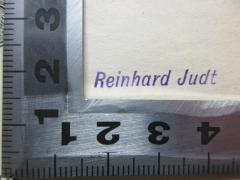 - (Judt, Reinhard), Stempel: Name; 'Reinhard Judt'. 