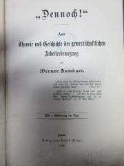 10 D 579 : "Dennoch!" Aus Theorie und Geschichte der gewerkschaftlichen Arbeiterbewegung (1900)