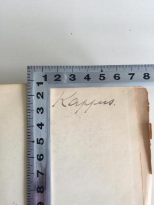 Bt 5726 : Thukydides (1905);- (Kappus), Von Hand: Name; 'Kappus.'. 