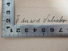 - (Salisko, Eduard), Von Hand: Autogramm; 'Eduard Salisko'. 