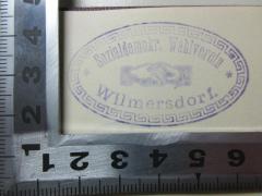 - (Sozialdemokratischer Wahlverein Wilmersdorf), Stempel: Name, Ortsangabe, Abbildung; 'Sozialdemokr. Wahlverein 
Wilmersdorf.'. 