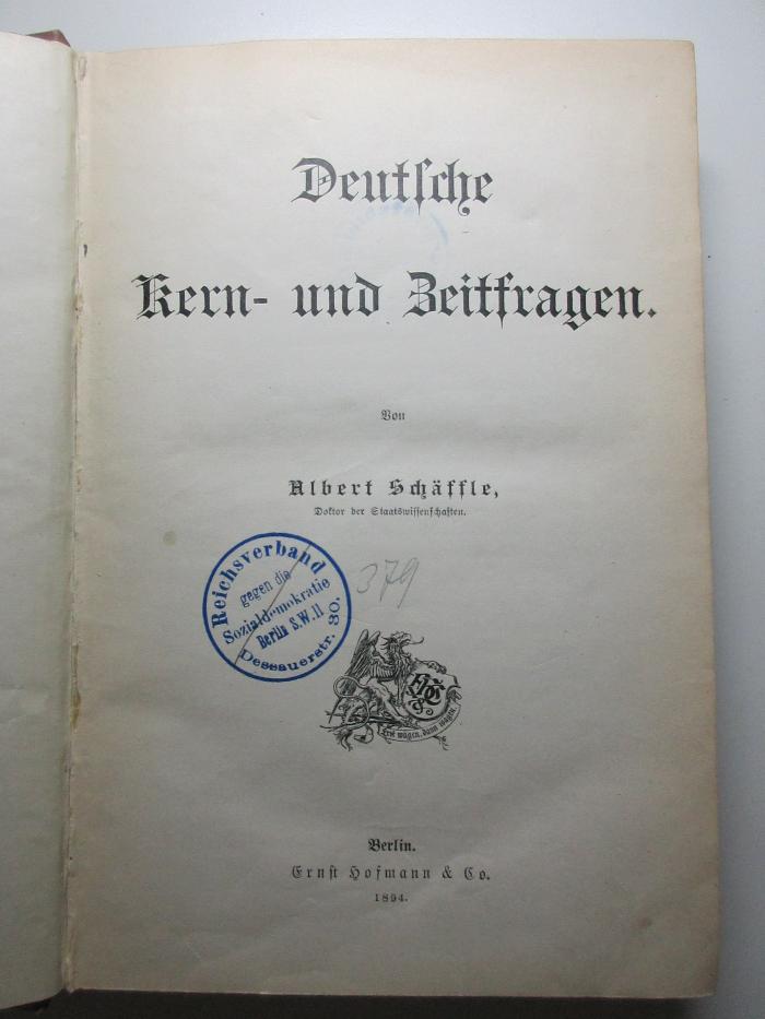 2 D 71 : Deutsche Kern- und Zeitfragen (1894)