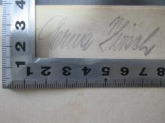 - (Hirsch, Erna), Von Hand: Autogramm; 'Erna Hirsch'. 