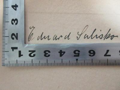 5 T 3 : Quadratische Gleichungen (1943);- (Salisko, Eduard), Von Hand: Autogramm; 'Eduard Salisko'. 