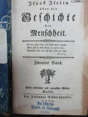 4 G 57&lt;4&gt;-2 : Über die Geschichte der Menschheit (1779)