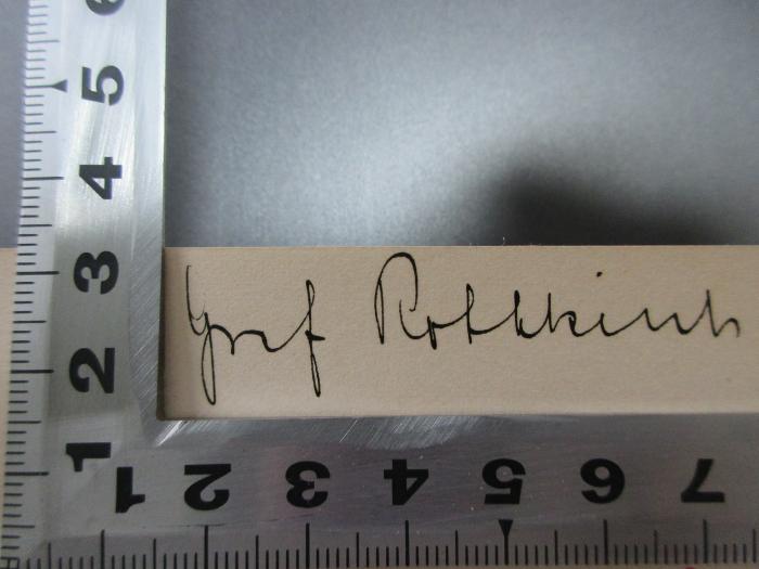 - (Rothkirch), Von Hand: Autogramm; 'Graf Rothkirch'. ;17 H 161 : Veit Stoß : die Herkunft seiner Kunst, seine Werke und sein Leben (1912)