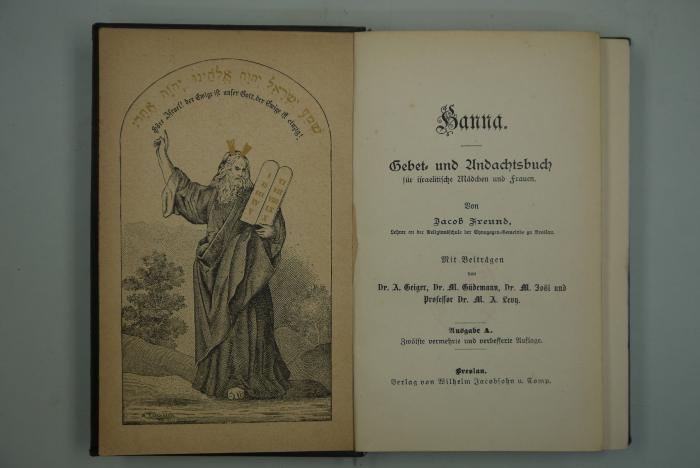  Hanna. Gebets- und Andachtsbuch für israelitische Mädchen und Frauen. (k.A.)