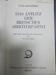 2 D 312 : Das Antlitz der britischen Arbeiterpartei (1929)