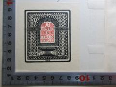 - (Rörig, Fritz), Etikett: Exlibris, Name; 'Ex
Libris
Dr
Fritz
Rörig

CHH[?]'. 