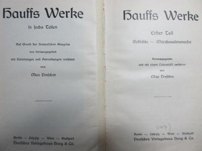 2 L 160-1/3 : Gedichte - Märchenalmanache (1907)