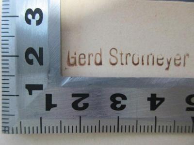 4 K 10&lt;13&gt; : Autenrieths Schulwörterbuch zu den homerischen Gedichten (1920);- (Stromeyer, Gerd), Stempel: Name; 'Gerd Stromeyer'. 