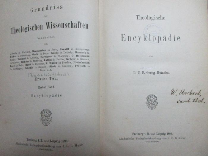4 B 130-1,1,1 : Theologische Encyklopädie (1893)