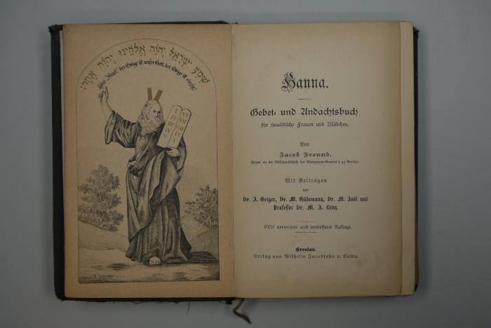  Hanna. Gebets- und Andachtsbuch für israelitische Frauen und Mädchen. (k.A.)