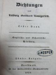 2 L 35&lt;5&gt;-1 : Englische und schottische Lieder (1824)