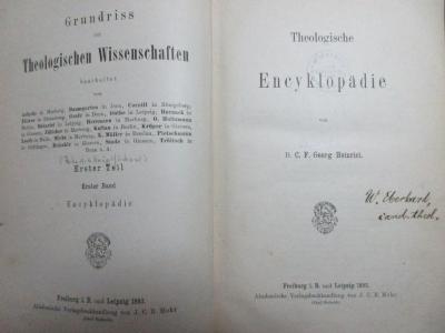 4 B 130-1,1,1 : Theologische Encyklopädie (1893)