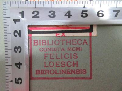 4 K 73 : Der Untergang der Zivilisation des Altertums (1922);- (Loesch, Felix), Stempel: Name, Ortsangabe, Notiz; 'Ex Bibliotheca condita MCMI Felicis Loesch Berolinensis'. 