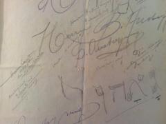 - (Austerjung, Harry B.), Von Hand: Name, Ortsangabe; 'Austerjung
Gehenstr. 108
Den Haag'. 