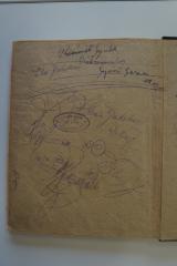- (Jakoboras, Elias;Jakoboras, Herman), Von Hand: Autogramm, Notiz; 'Herman Jakoboras
Elias J.
[...]'. 