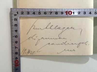 G3 OPP 1 : Die psychologische Wurzel von Sittlichkeit und Recht (1921);- (Hager, Kurt), Von Hand: -; '(?) 19.II.25'. 