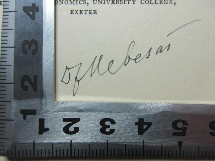 -, Von Hand: Berufsangabe/Titel/Branche, Autogramm; 'Dr. Nebasai[?]';18 D 567 : The Twilight of American capitalism : an economic interpretation of the New Deal (1937)